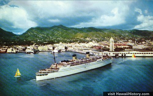 Luriline Cruise Ship Honolulu 1948